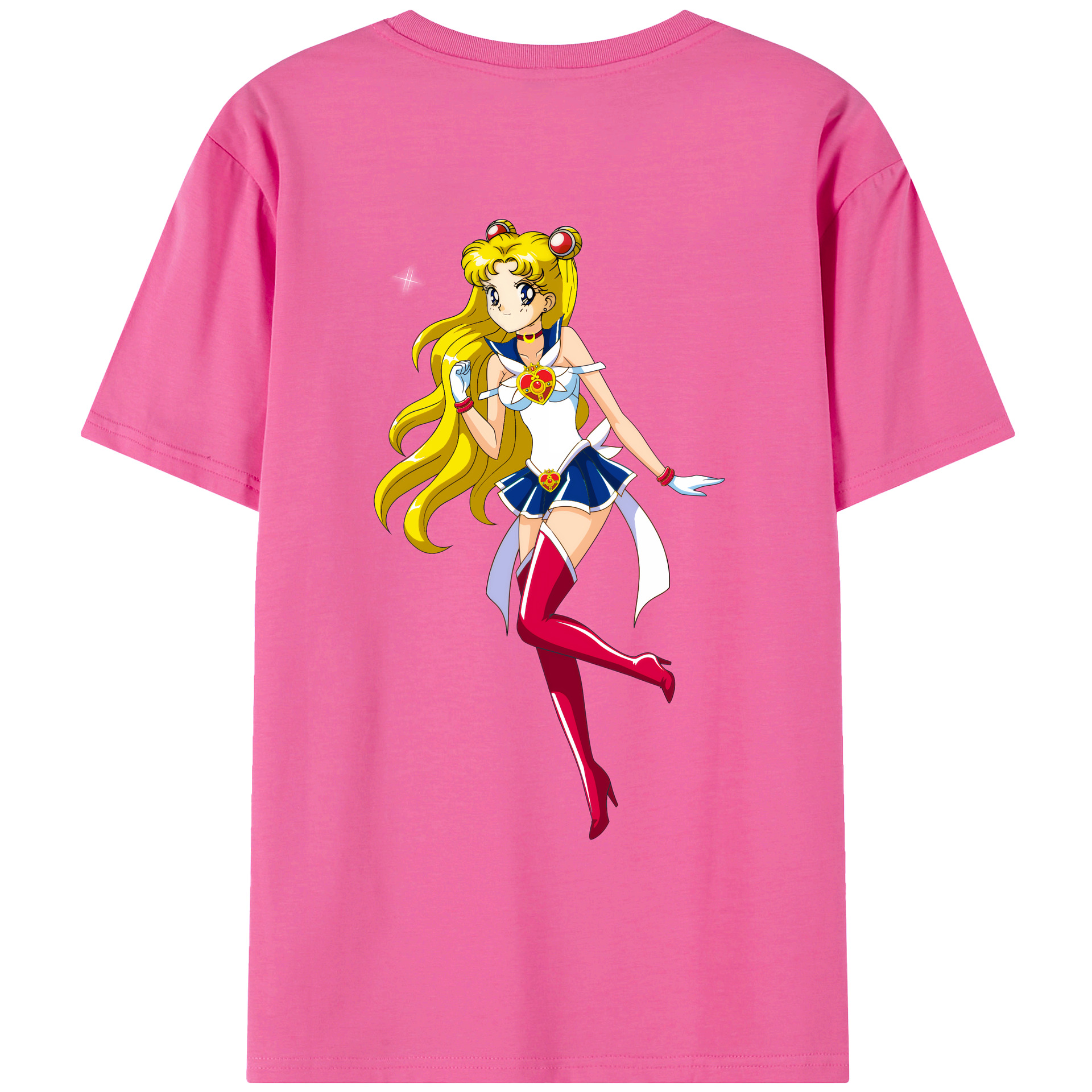（画像用） 美少女戦士セーラームーン 月野 うさぎ つきの うさぎ Sailor Moon Tsukino Usagi レディース半袖Tシャツ(バックプリント)